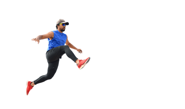 Athletic man jumping png