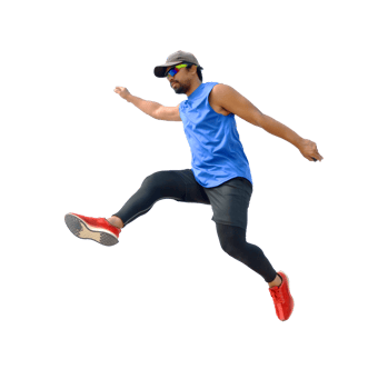 Athletic man jumping png