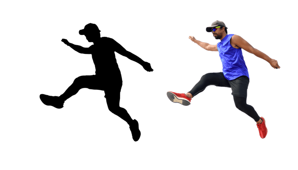 Athletic man jumping png