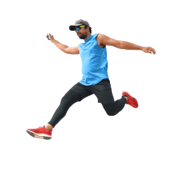 Athletic man jumping png