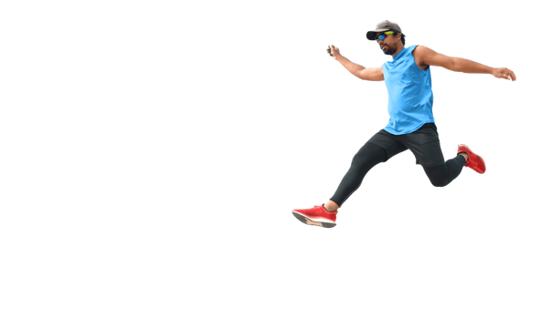 Athletic man jumping png