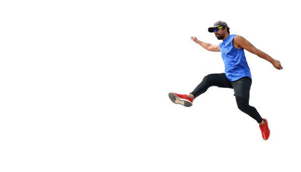 Athletic man jumping png