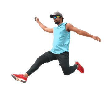 Athletic man jumping png