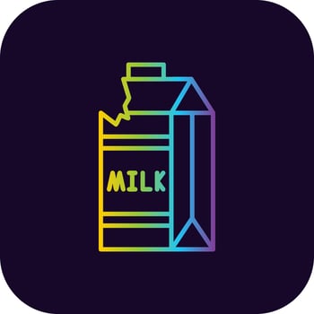 Milk Carton Creative Icon Design vector