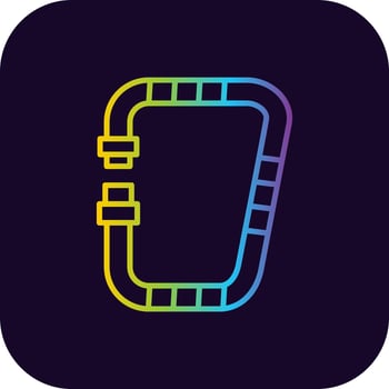 Carabiner Creative Icon Design vector