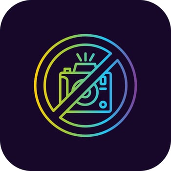 No Camera Creative Icon Design vector