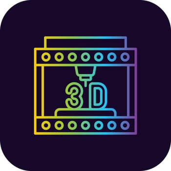 3d Printing Creative Icon Design vector