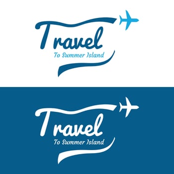 Airline ticket agency logo template design,vacation,traveling in summer isolated on background.logo for business,brand,agency and travel. vector