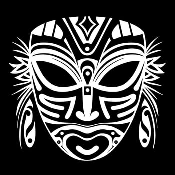 Tribal dragon mask. Design for embroidery, tattoos, t-shirts, mascots. vector