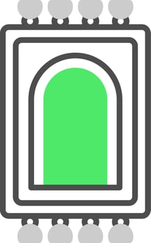 Prayer Rug Creative Icon Design vector