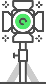 Studio Lighting Creative Icon Design vector