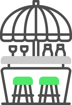 Beach Bar Creative Icon Design vector
