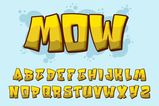 Alphabet Graffiti text vector Letters