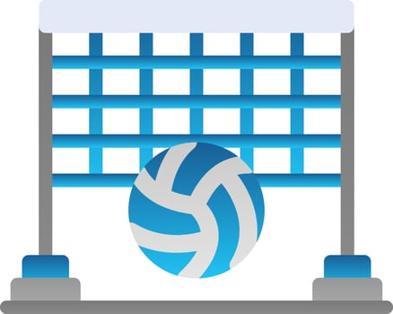 Beach Volleyball Vector Icon Design
