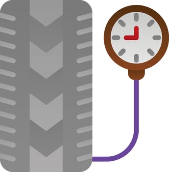 Tire Pressure Vector Icon Design
