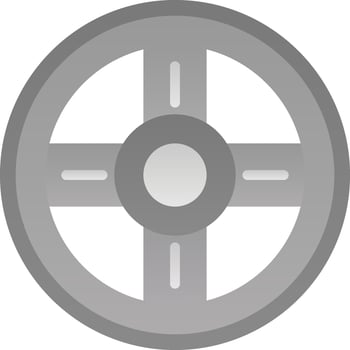 Steering Wheel Vector Icon Design