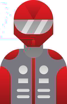Racer Vector Icon Design