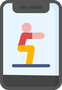 Squat Vector Icon Design