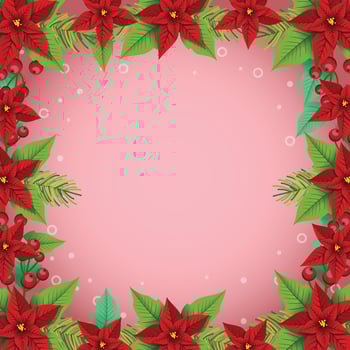 Red Pointsettia Background vector