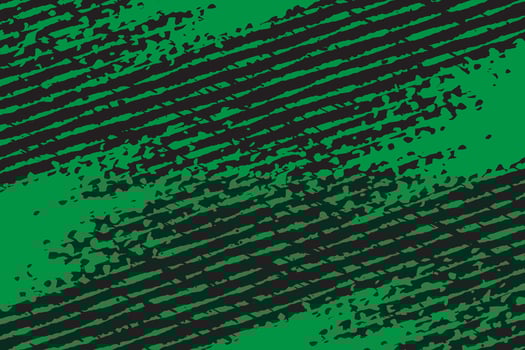 Green and black diagonal stripe line texture with distressed grunge detailed background vector