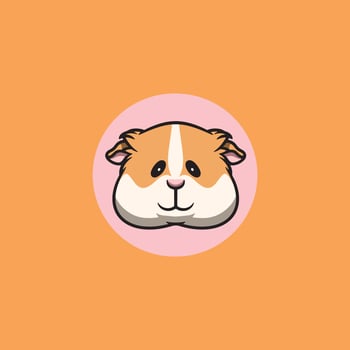 Cute Guinea pig smiling vector