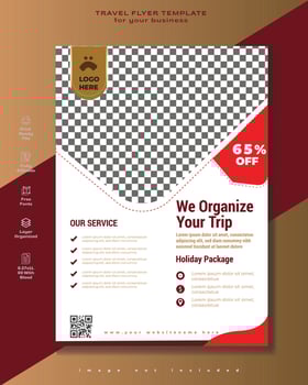 Vector travel tour flyer template