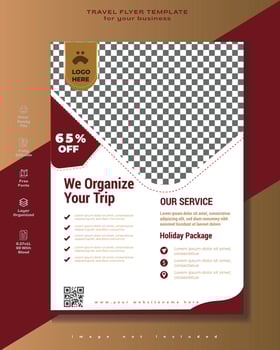Vector travel tour flyer template
