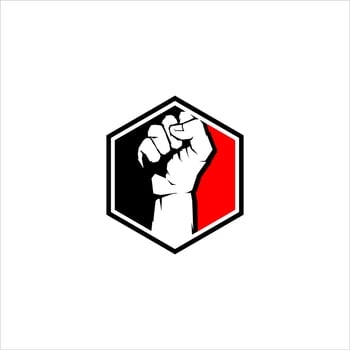 vector hand fist logo illustration