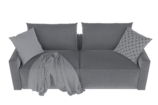 Sofa chair created from a 3D program png