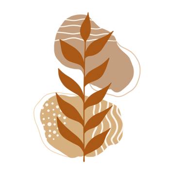 Autumn leaves illustration. Boho Aesthetic. Minimalist Style. png