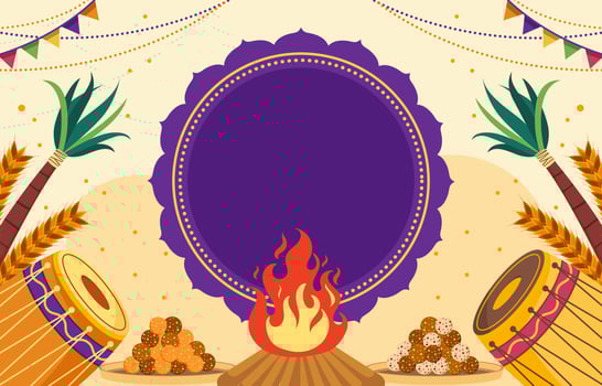 Lohri Festival Background vector