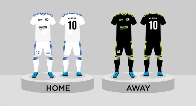 soccer jersey. uniform team shirt. soccer team vector
