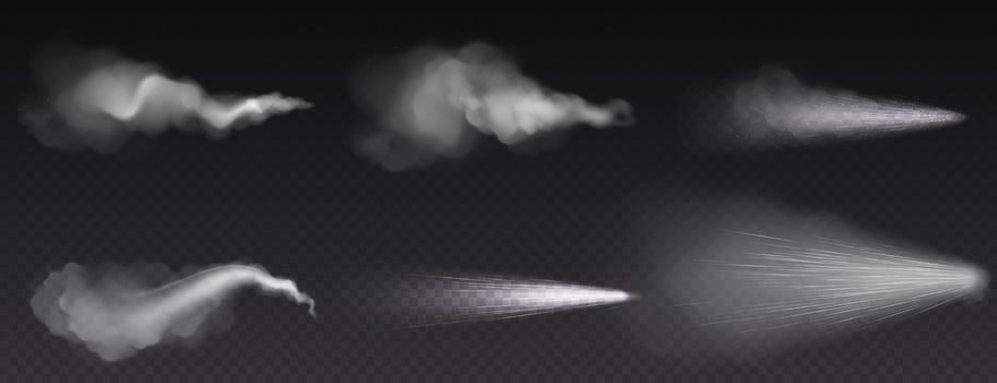 Vector white dust spray set