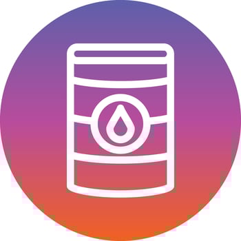 Oil Barrell Glyph Icon vector