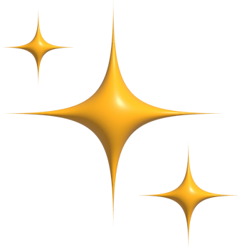 3D yellow stars sparkle firework, Decoration twinkle, shiny flash. Glowing light effect stars and bursts png