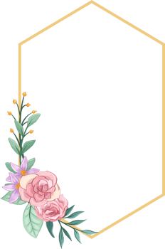 Pink flower arrangement with watercolor style png