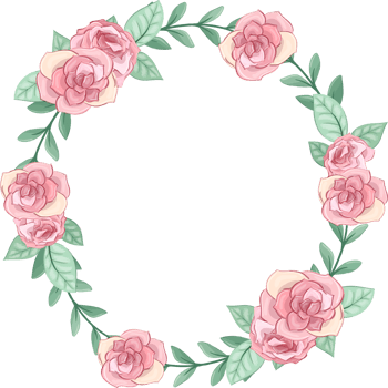 Pink flower arrangement with watercolor style png