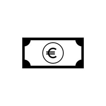 Euro Currency Icon Symbol. Euro Sign. Vector Illustration