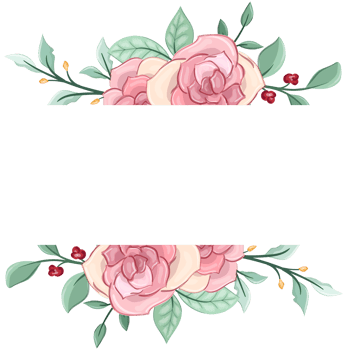 Pink flower arrangement with watercolor style png