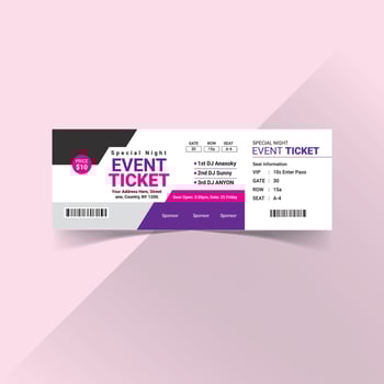 Event Ticket Template Vector File