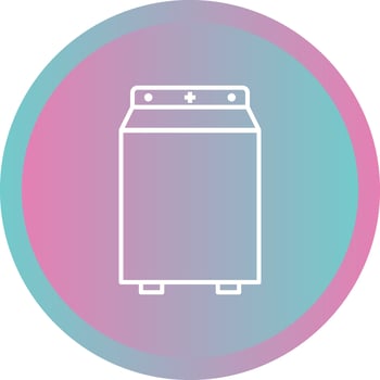 Unique Washing Machine Line Vector Icon