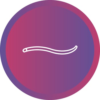 Unique Worm Vector Line Icon