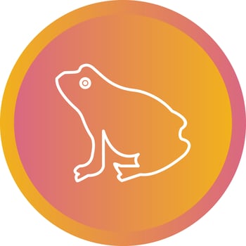 Unique Frog Vector Line Icon