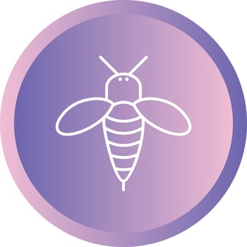Unique Honey Bee Vector Line Icon