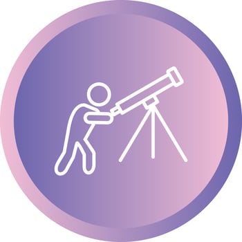 Unique Adjusting Telescope Vector Line Icon