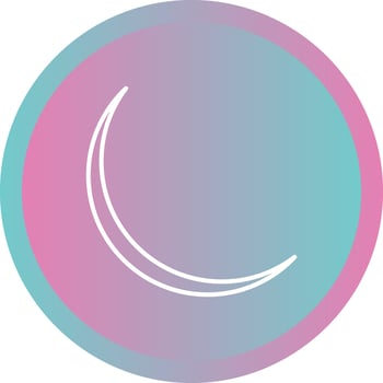 Unique New Moon Vector Line Icon