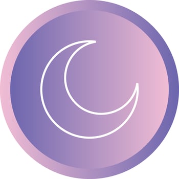 Unique Half Moon Vector Line Icon