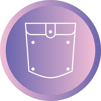 Unique Pocket Square Vector Line Icon