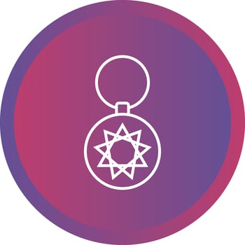 Unique Key Chain Vector Line Icon