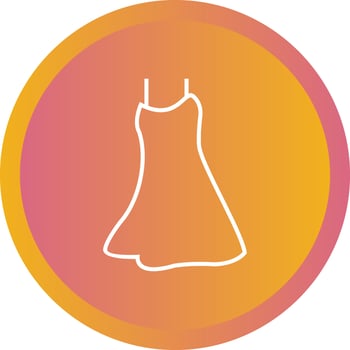 Unique Night Dress Vector Line Icon